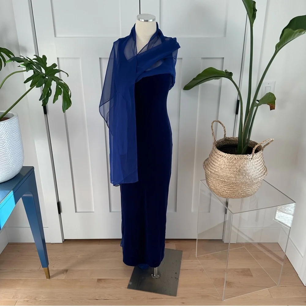 Zum Zum by Niki Livas Royal Blue Velvet Dress